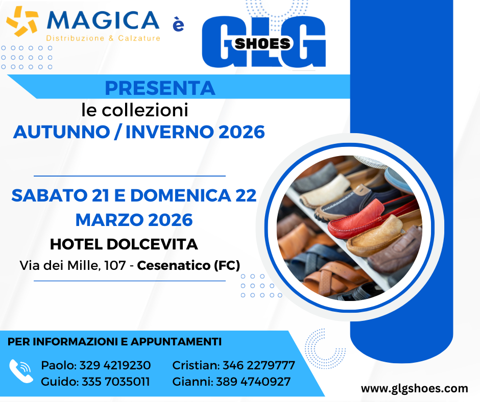 Locandina evento Glg Shoes a Cesenatico (FC)