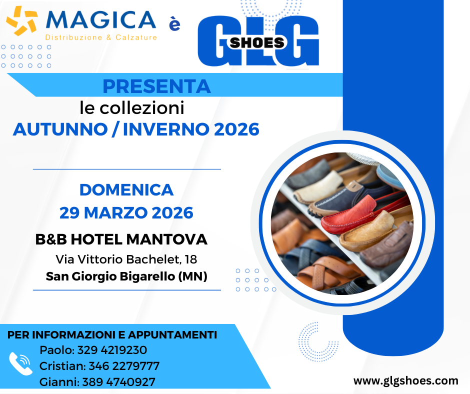 Locandina evento Glg Shoes a San Giorgio Bigarello (MN)
